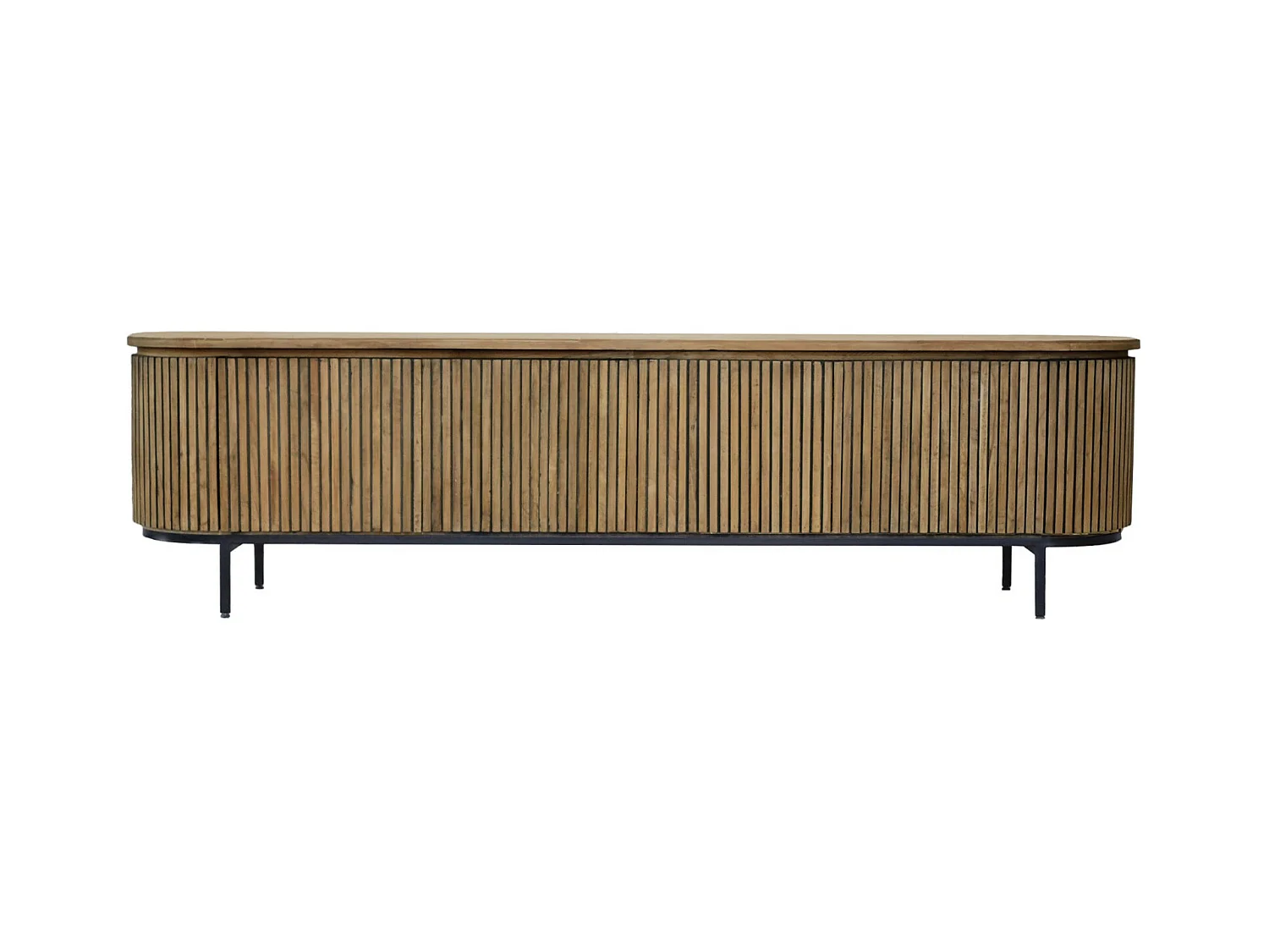 PIANA-Meuble TV 210 cm en Teck massif recyclé