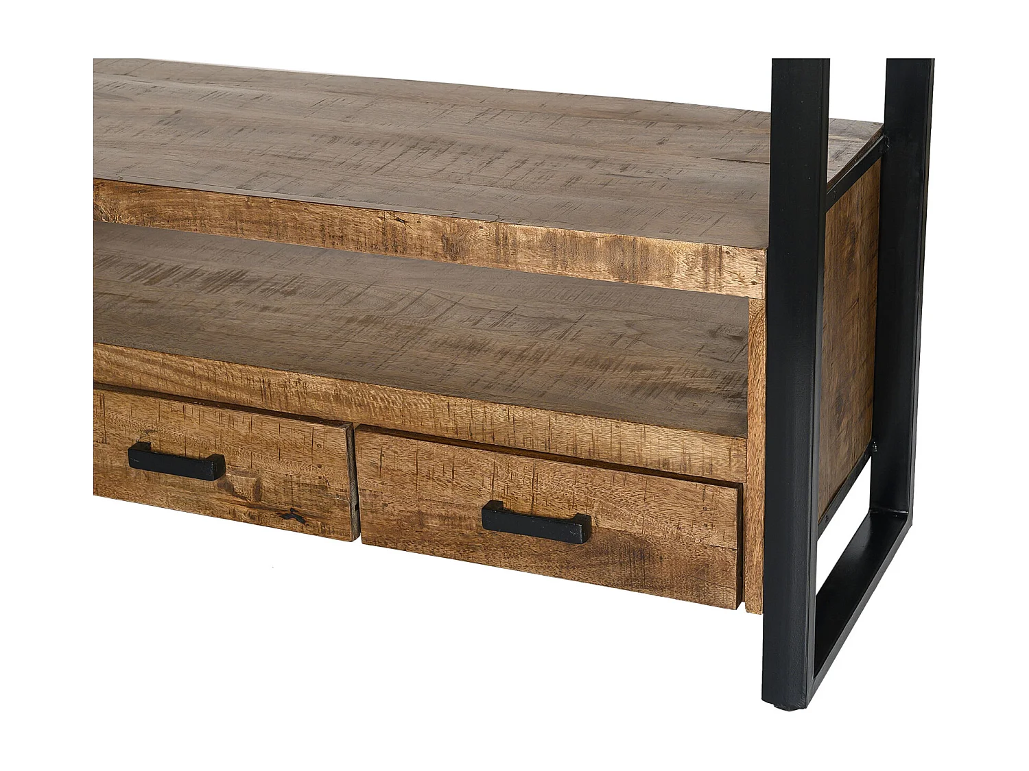 DACCA-Librería de TV de madera maciza y metal