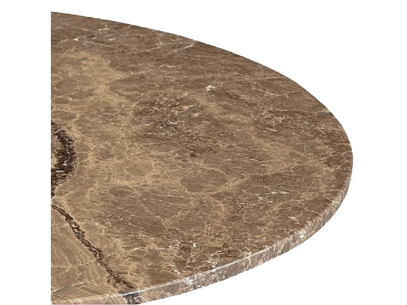 MILANO-Table basse ronde 80 cm en marbre Emperador