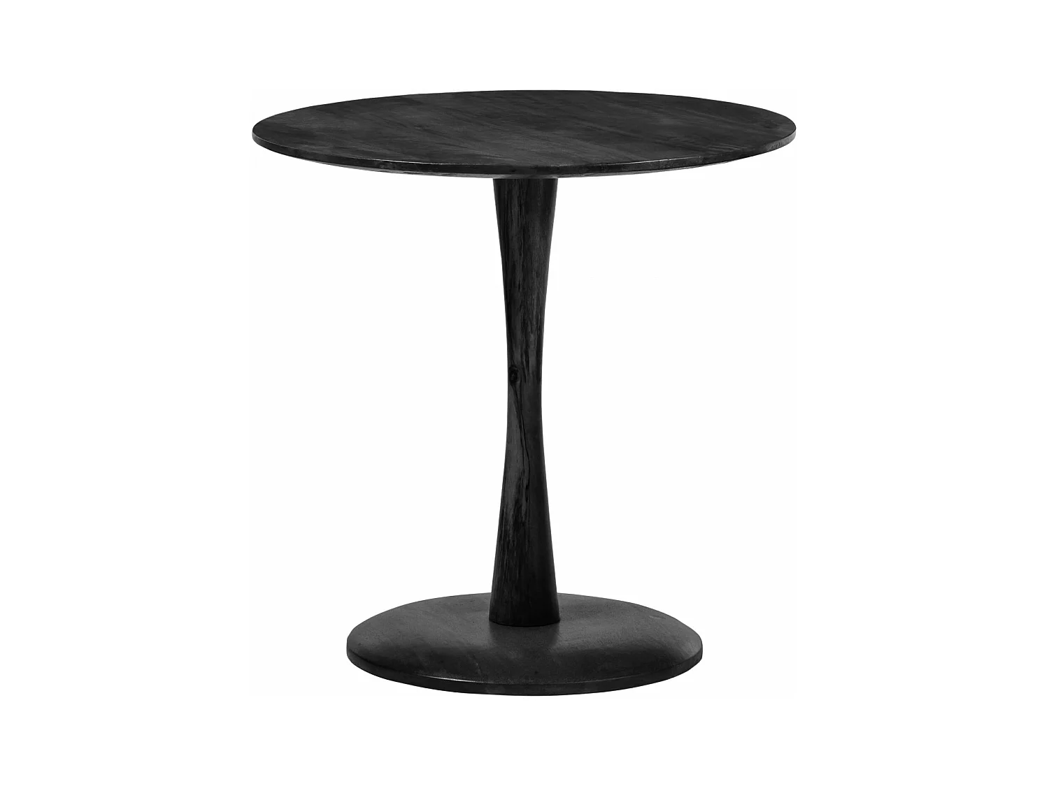 BANGALORE-Table basse D50 cm en bois massif noir