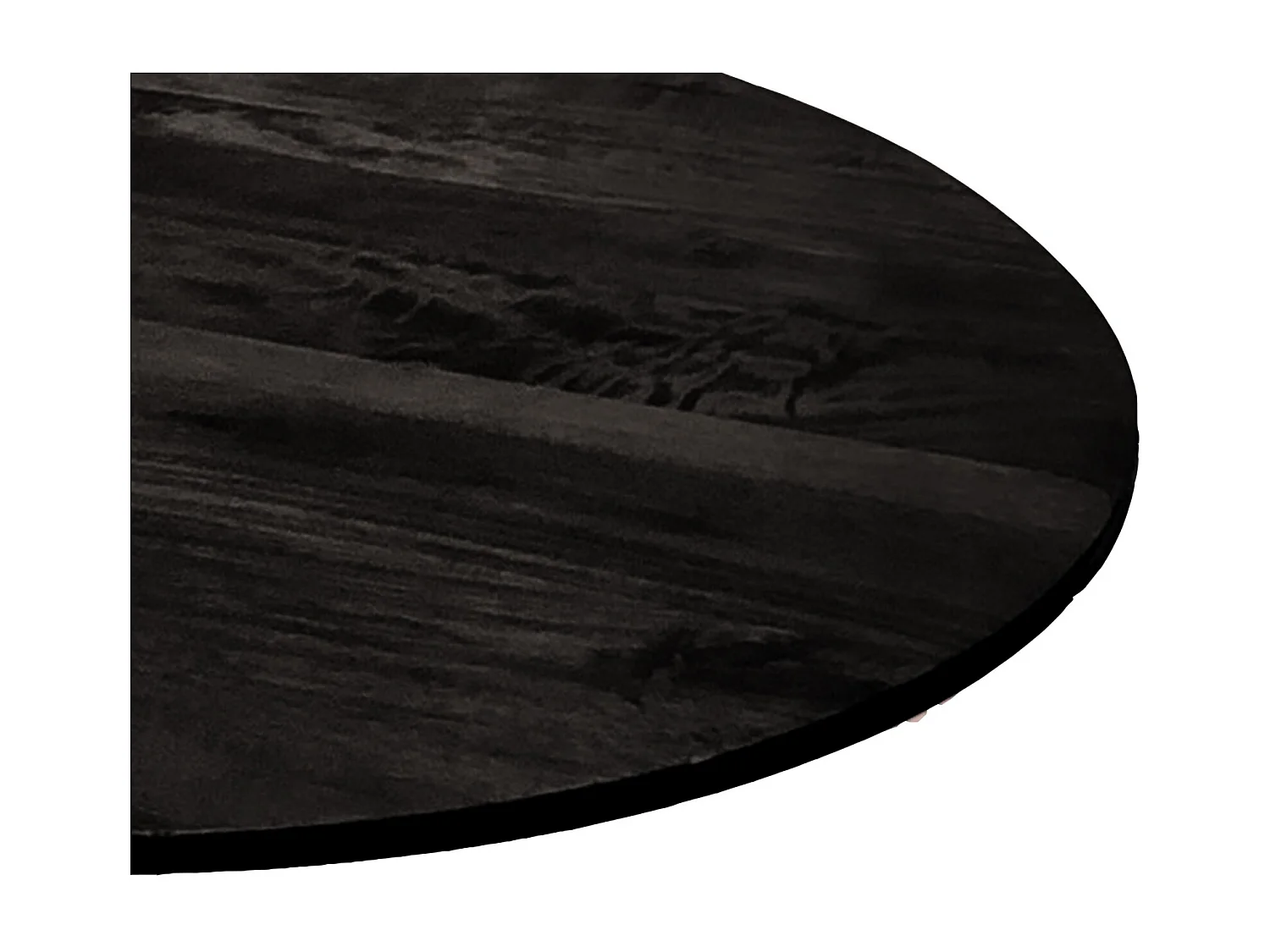 BANGALORE-Mesa de centro D50 cm en madera maciza negra