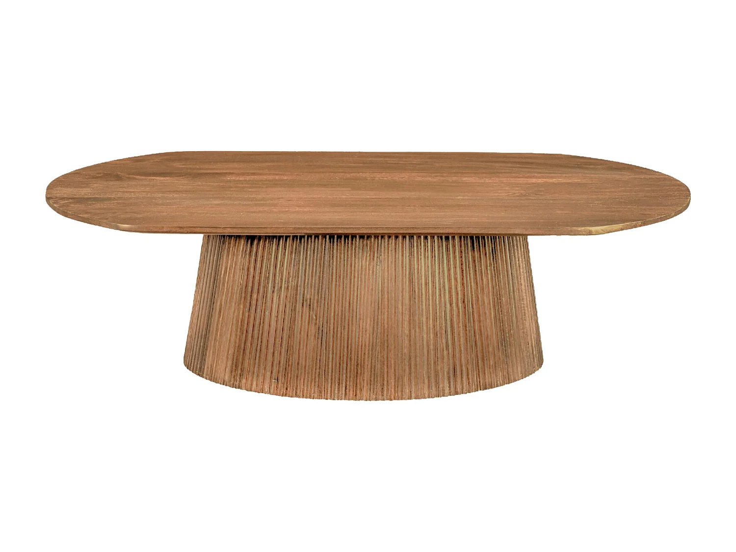 SIENNE-Table basse ovale en bois massif