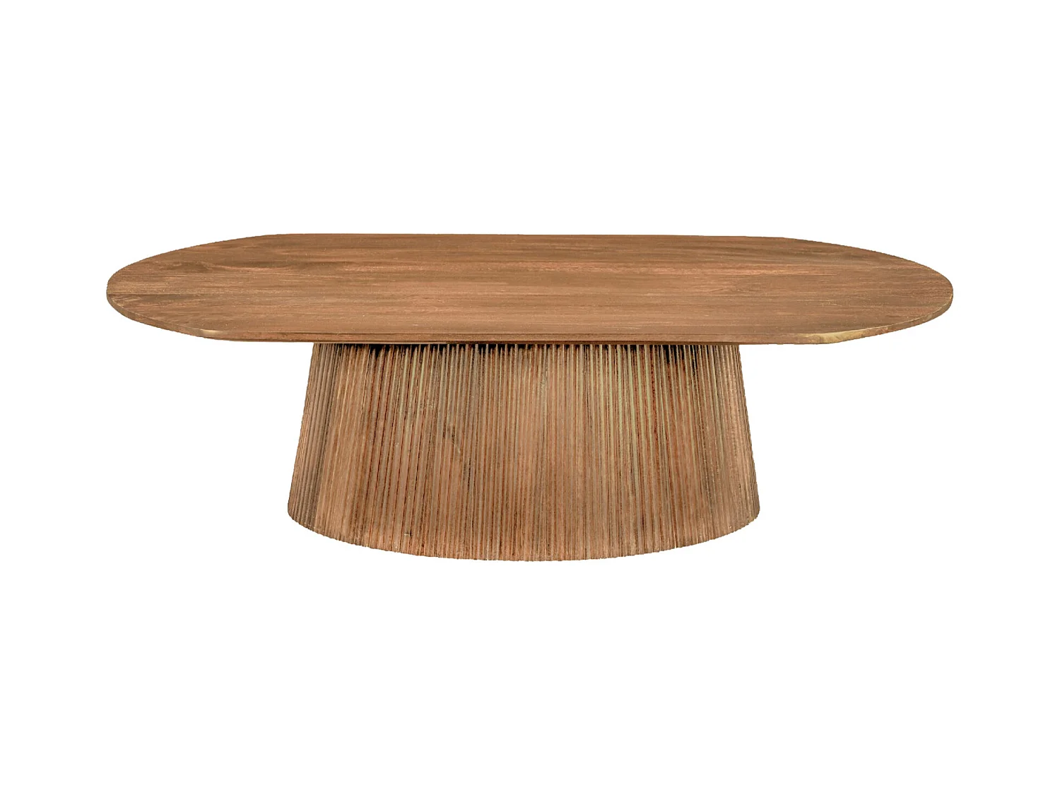 SIENNE-Table basse ovale en bois massif
