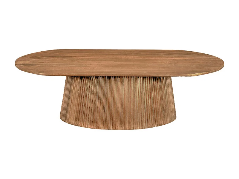 SIENNE-Table basse ovale en bois massif