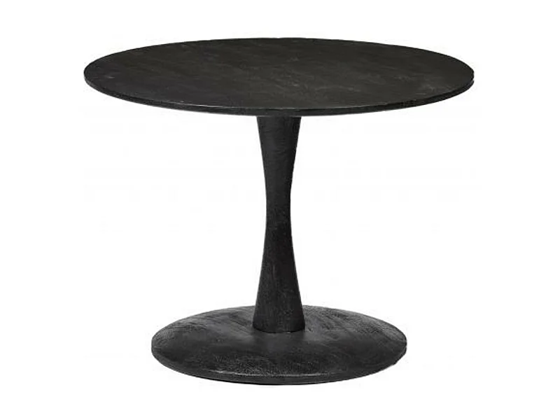 BANGALORE-Mesa de centro D60 cm en madera maciza negra