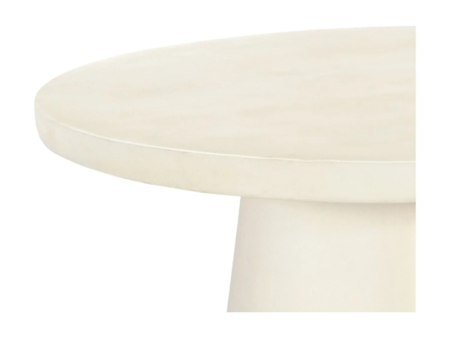 FIGARI-Table basse ronde 80 cm béton blanc enduit
