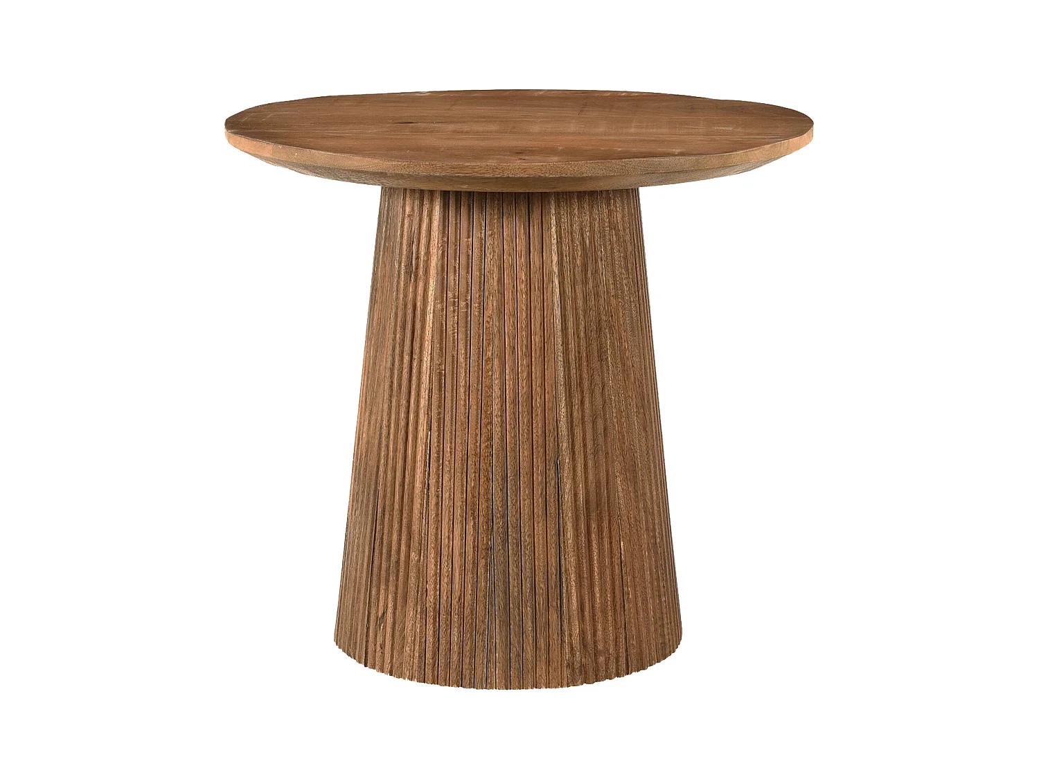 SIENNE-Mesa de centro redonda D50 cm en madera maciza