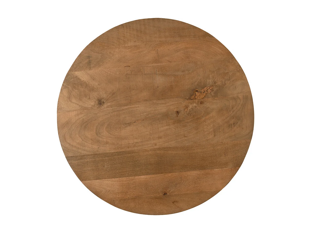 SIENNE-Mesa de centro redonda D50 cm en madera maciza
