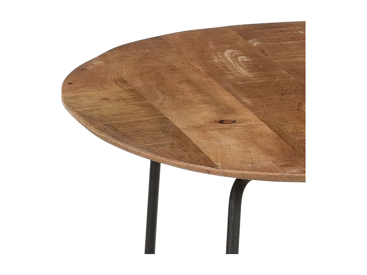 INAYA-Set de 2 Tables basses en bois massif