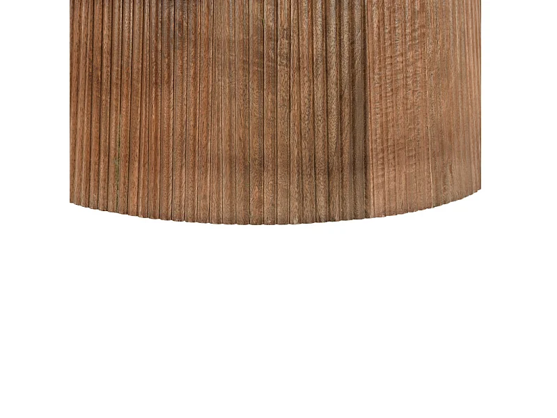 SIENNE-Mesa de centro redonda D80 cm en madera maciza