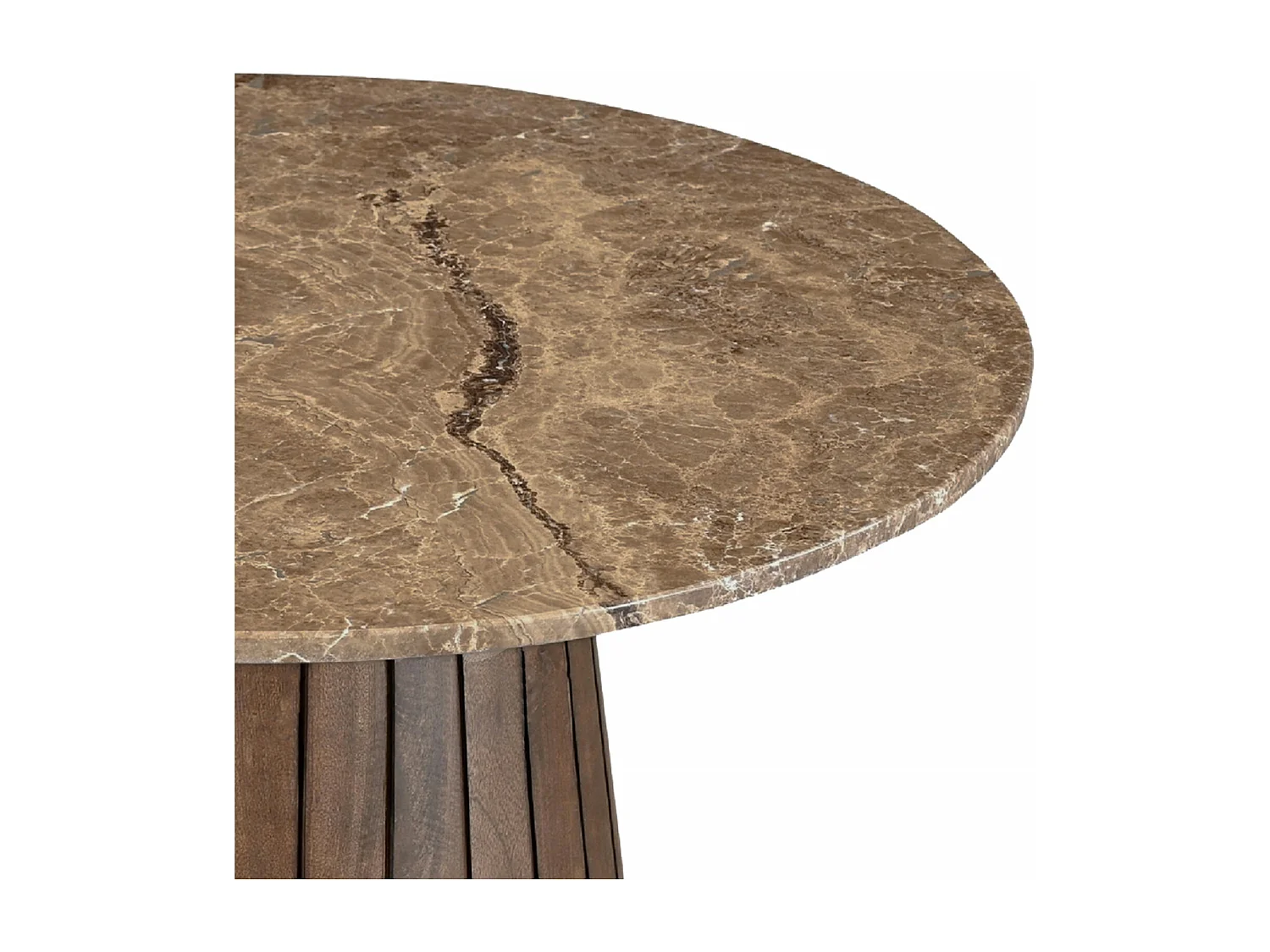 MILANO-Mesa de centro redonda D80 cm en mármol Emperador