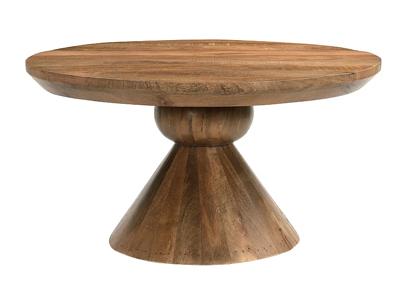 BOMBAY-Mesa de centro D80 cm en madera maciza
