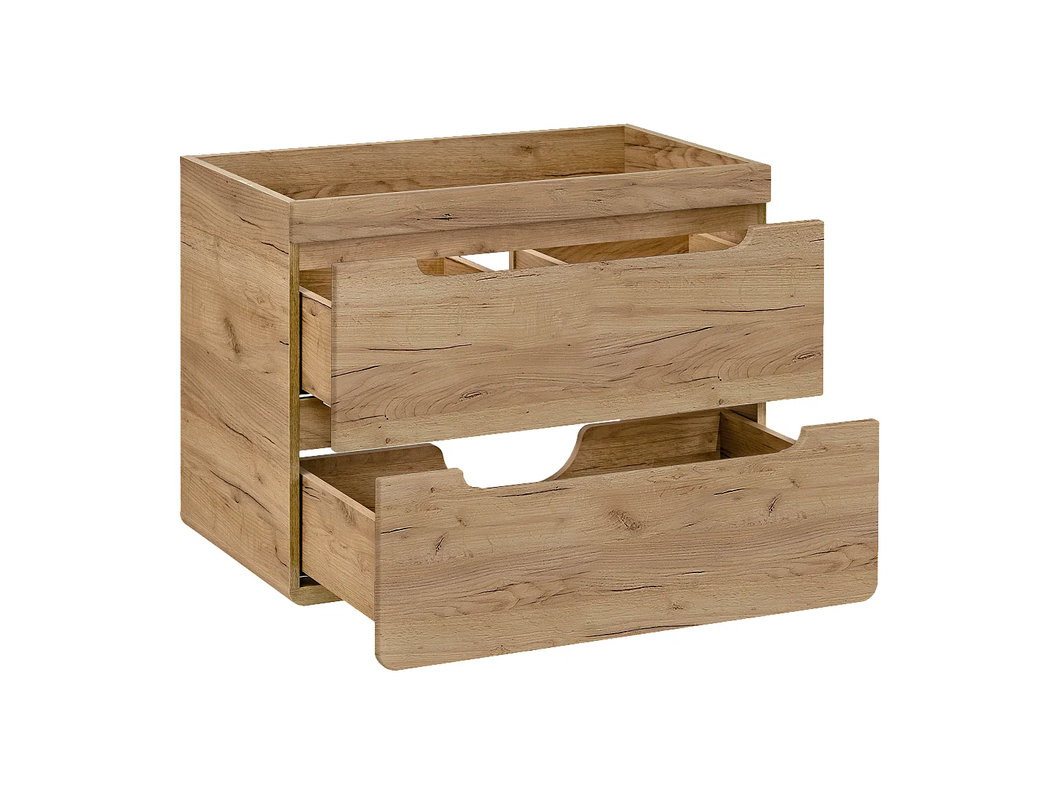 Vægophængt håndvaskeskab i naturlig farve - antibaggrund - 80 cm - ARUBA