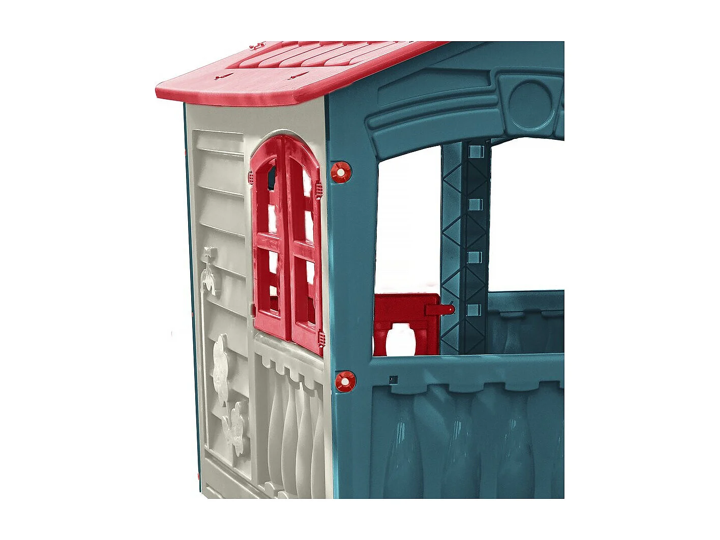 Cabane enfant en plastique  "FUN" - 140 x 111 x 115 cm - Bleu