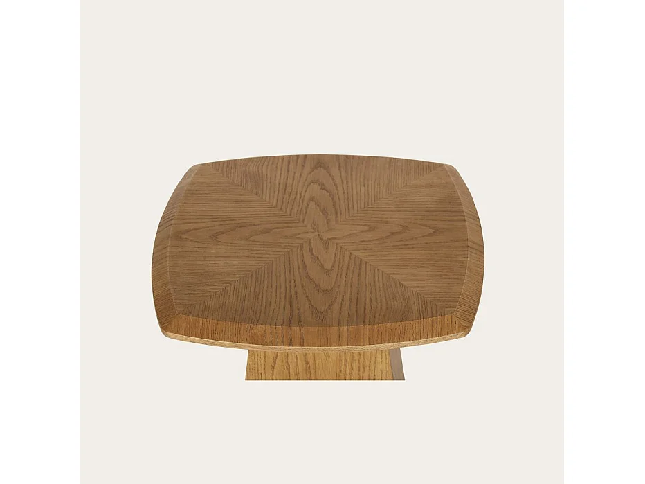 Table basse effet bois chêne marron 50x50