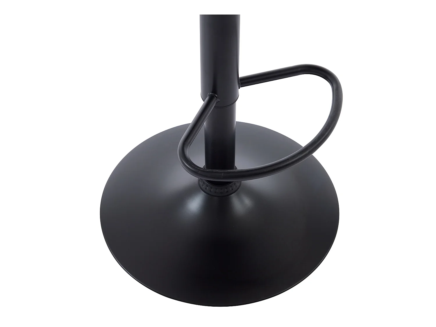 Set de 2 taburetes de bar de tela de rizo de tela, chapado en fresno y metal - Altura ajustable - Blanco y Negro - MONTENEGRO