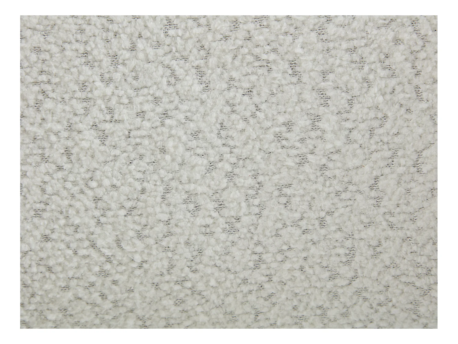 Set de 2 taburetes de bar de tela de rizo de tela, chapado en fresno y metal - Altura ajustable - Blanco y Negro - MONTENEGRO