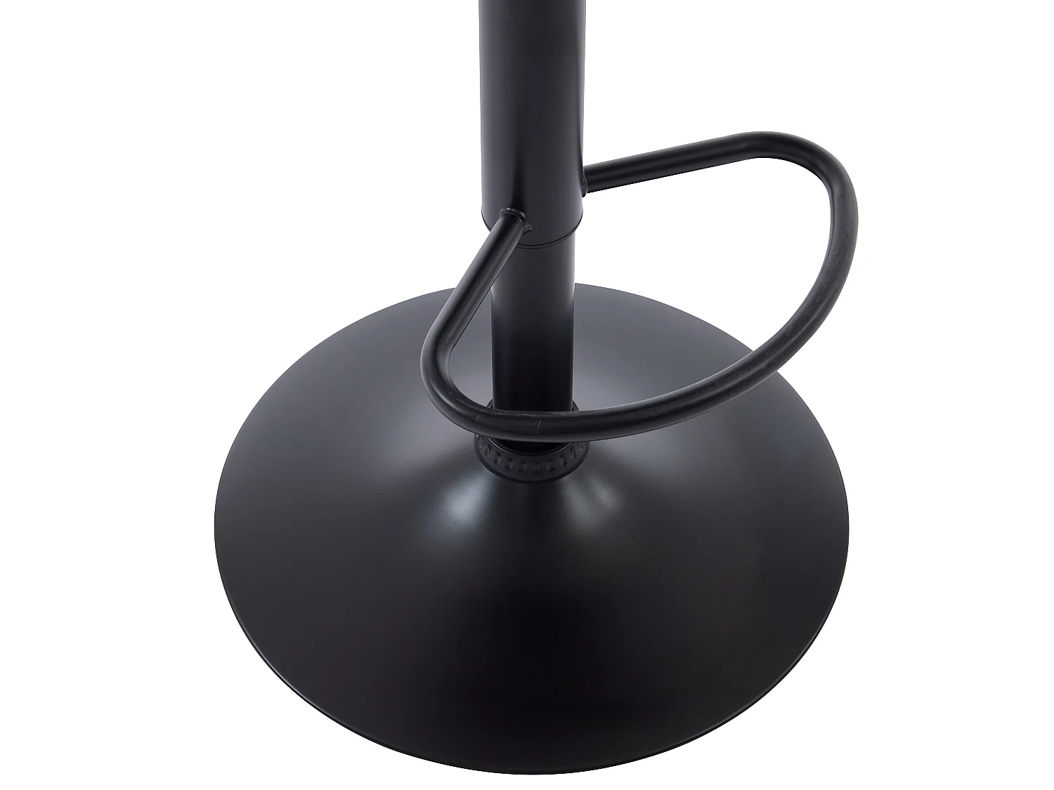 Lot de 2 tabourets de bar en tissu bouclette, placage frêne et métal - Hauteur réglable - Blanc et Noir - MONTENEGRO