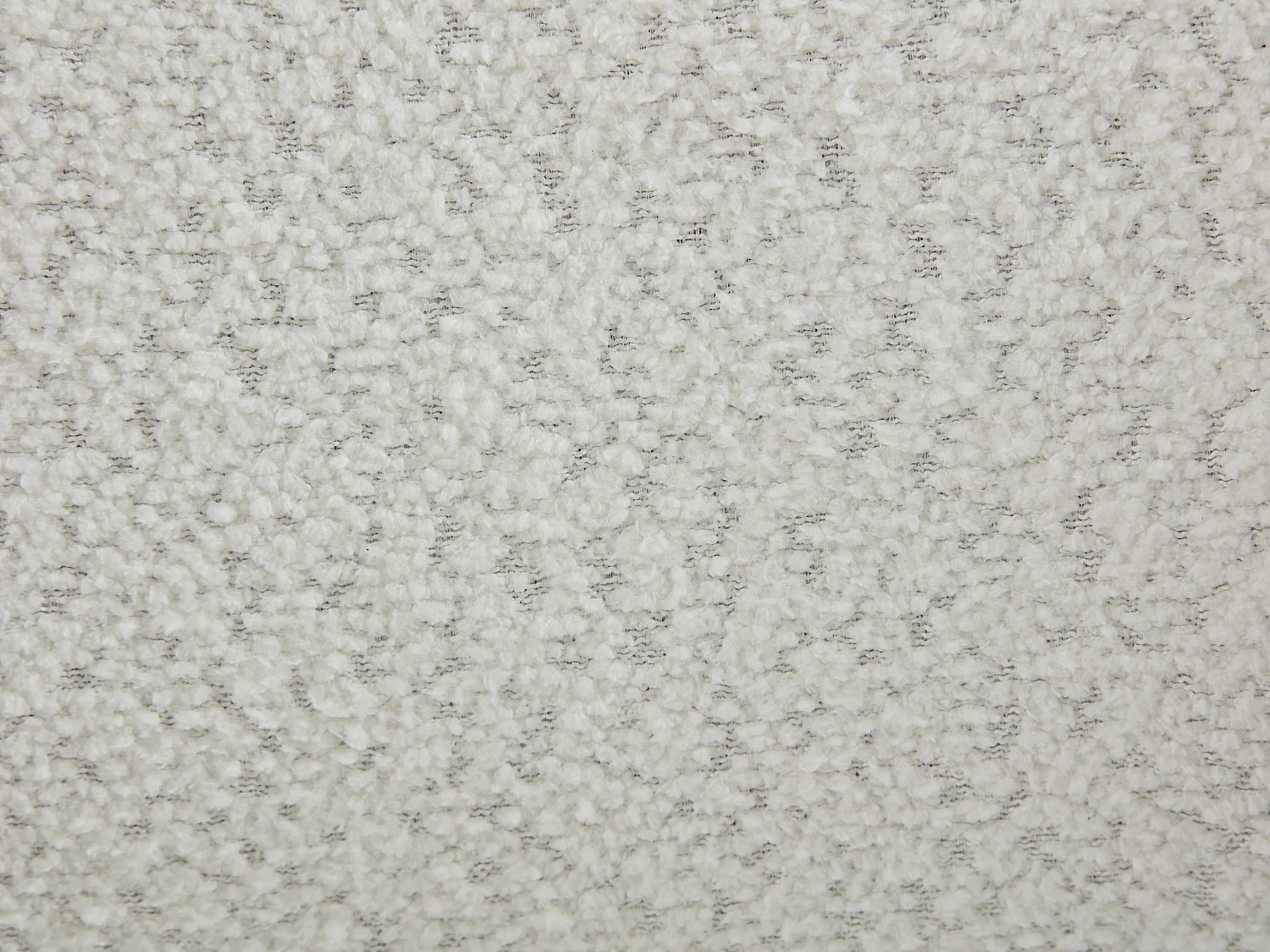 Lot de 2 tabourets de bar en tissu bouclette, placage frêne et métal - Hauteur réglable - Blanc et Noir - MONTENEGRO