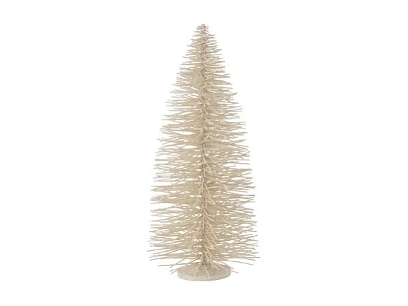 Albero di Natale in legno bianco 27x27x70 cm