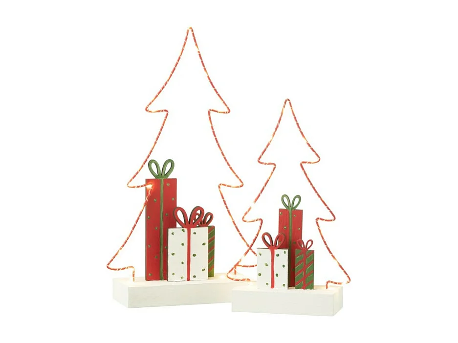 Albero di Natale in legno multicolore 20*7*34 cm