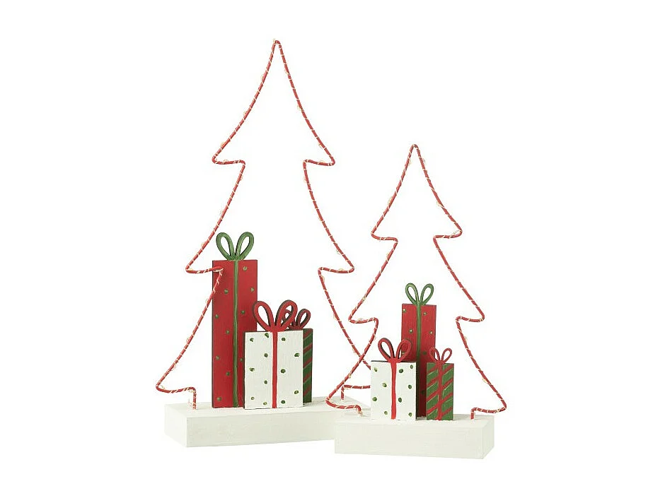 Albero di Natale in legno multicolore 20*7*34 cm