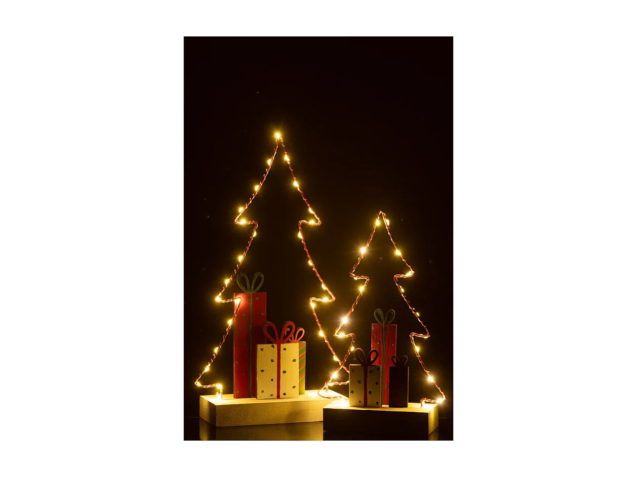 Albero di Natale in legno multicolore 20*7*34 cm