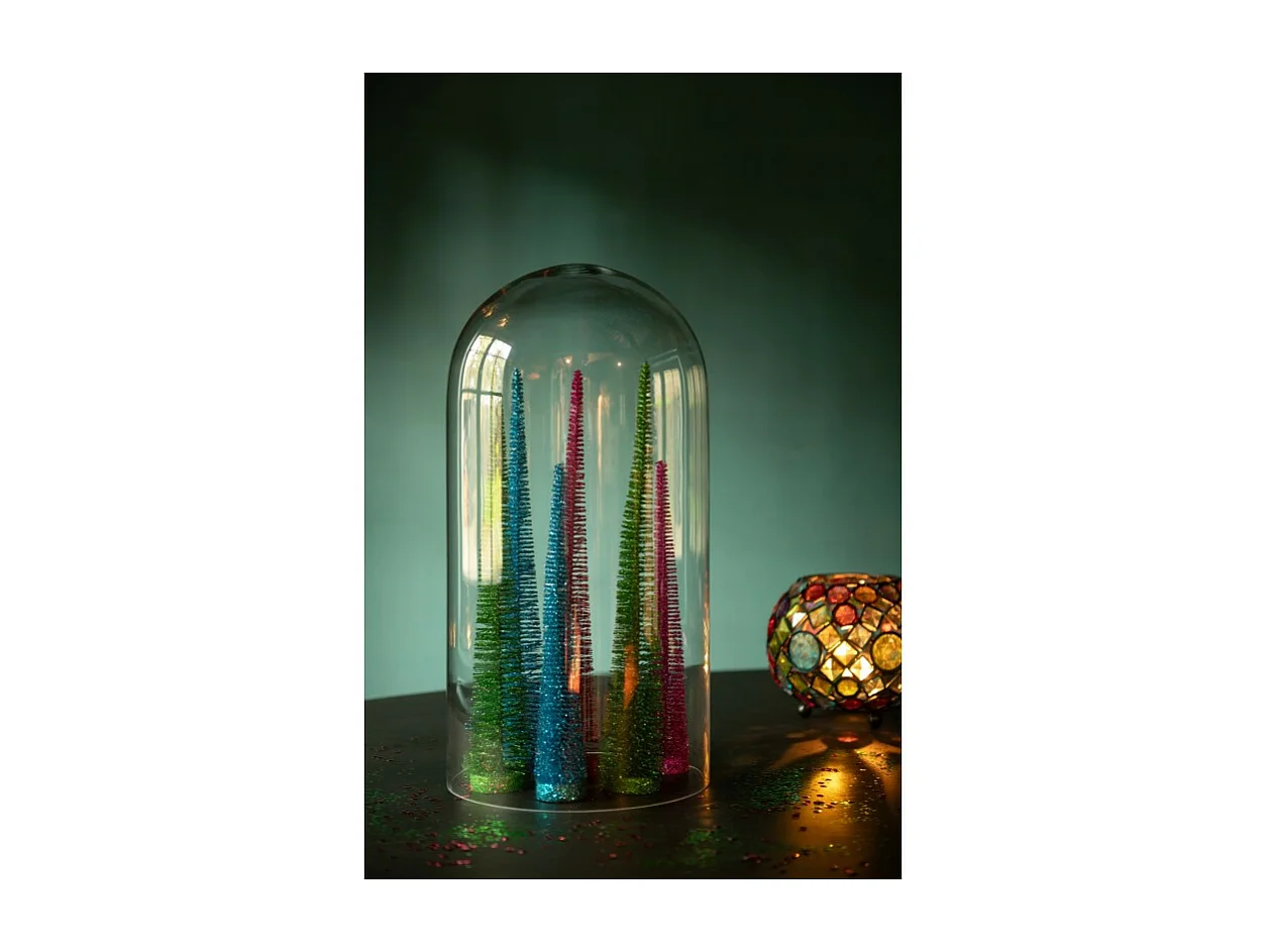 Sapin de Noël artificiel en plastique bleu 10*10*41 cm