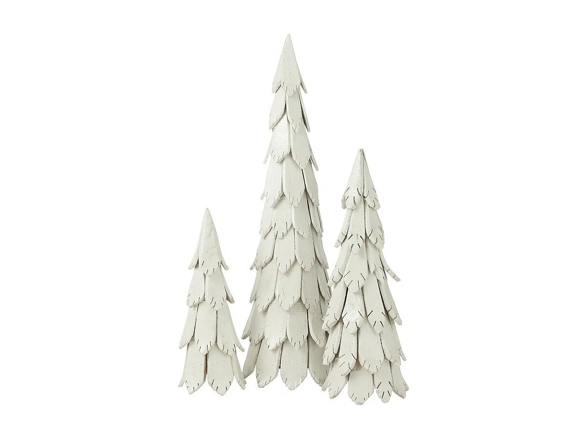 Albero di Natale in legno bianco 24*24*60 cm