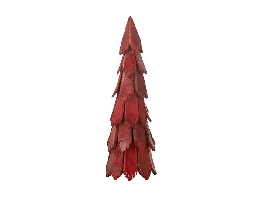 Albero di Natale in legno rosso 28*28*80 cm