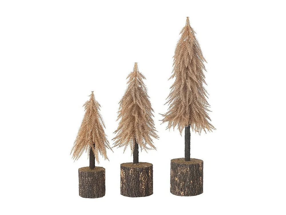 Albero di Natale artificiale in plastica color rame 16*16*60 cm