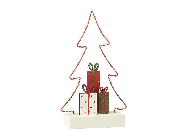 Albero di Natale in legno multicolore 15*6*25 cm