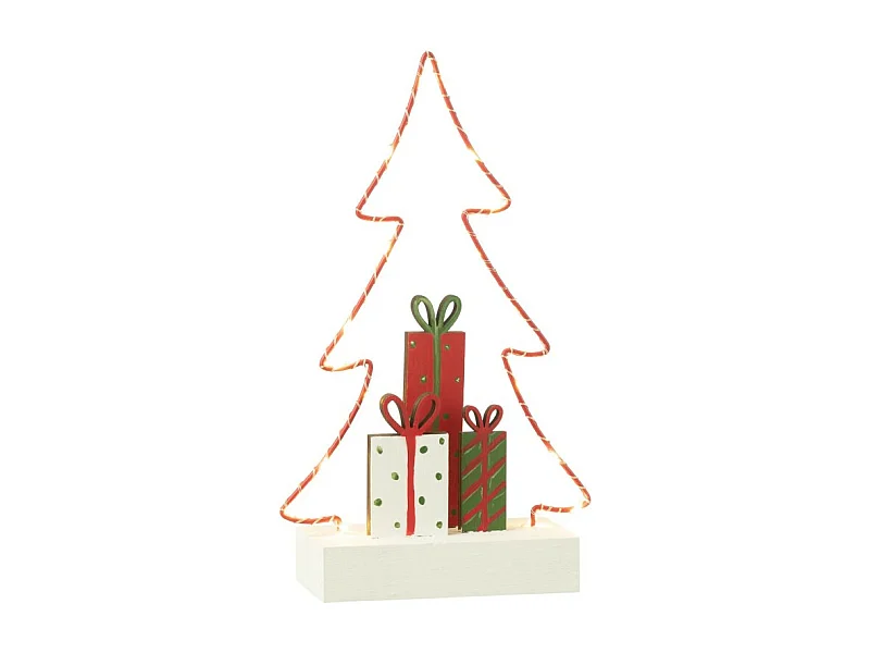 Albero di Natale in legno multicolore 15*6*25 cm