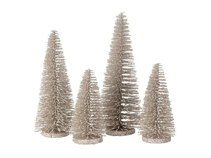 Albero di Natale artificiale in plastica grigia 10*10*15 cm