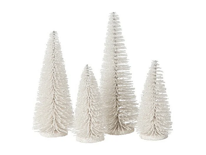 Albero di Natale artificiale in plastica bianca 10*10*15 cm