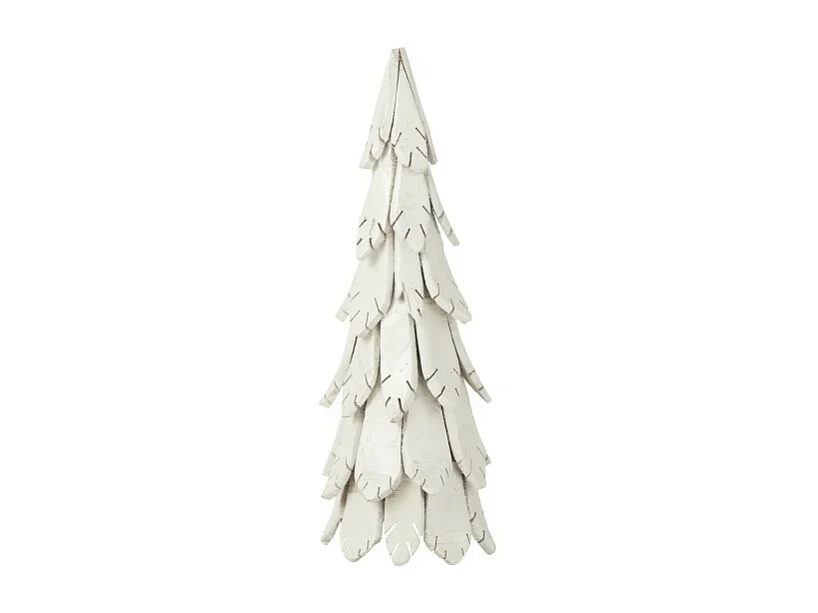 Albero di Natale in legno bianco 28*28*80 cm