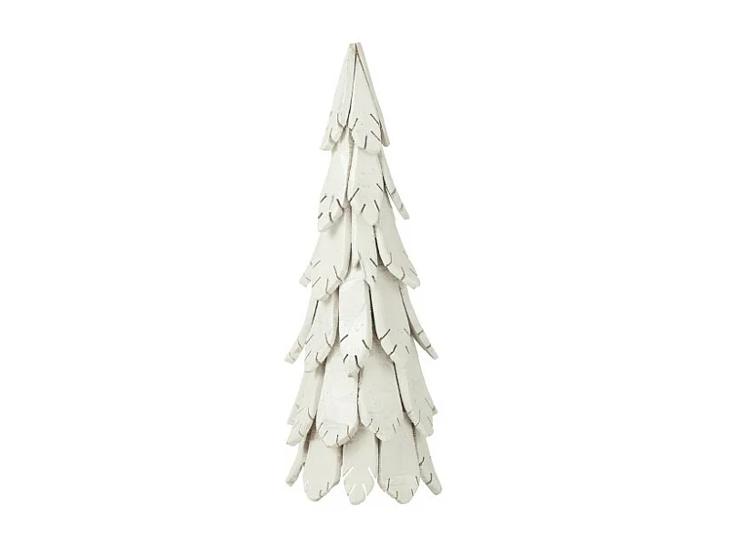 Albero di Natale in legno bianco 28*28*80 cm