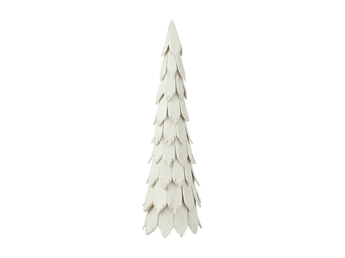 Albero di Natale in legno bianco 37*37*120 cm