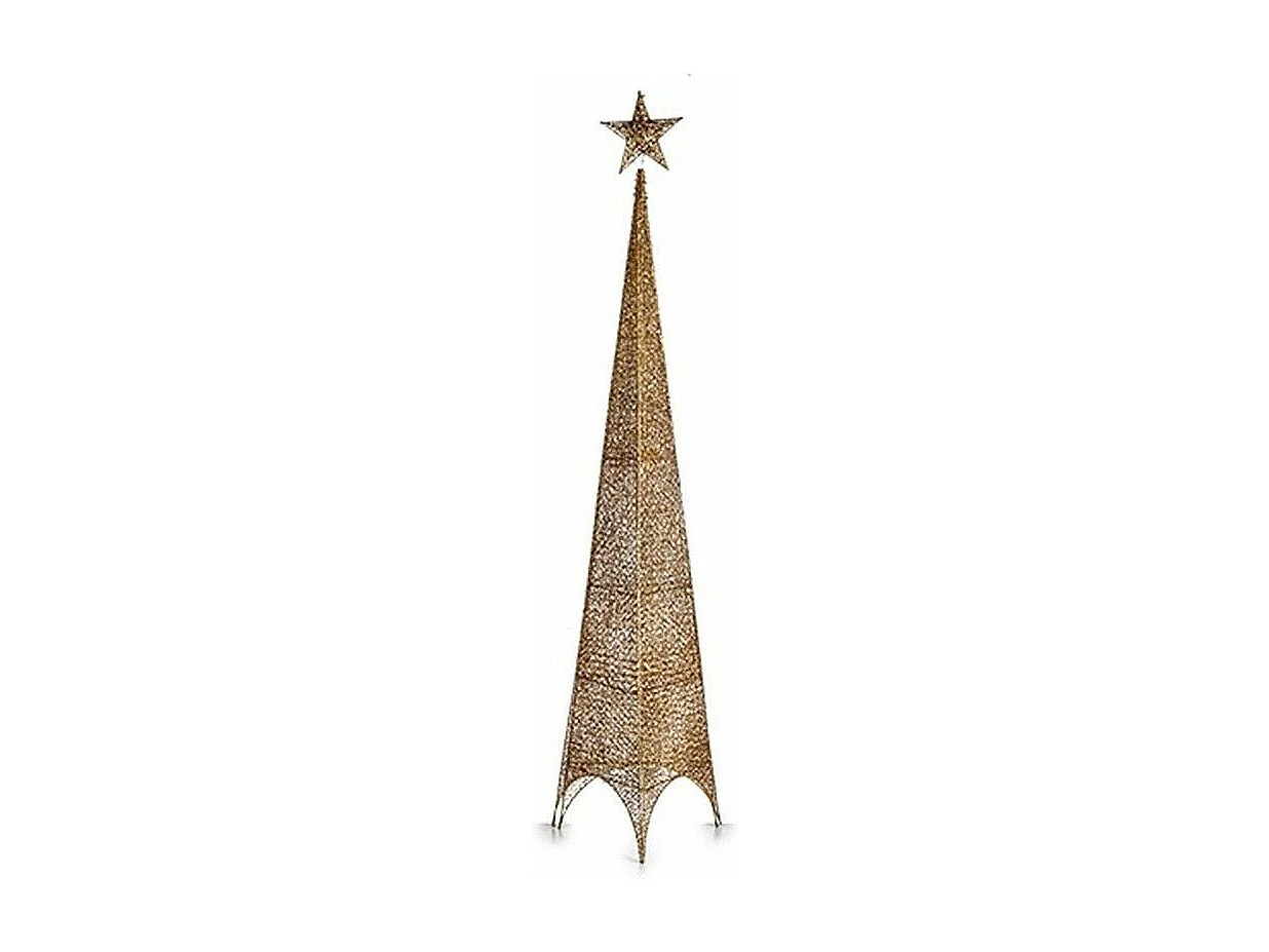 Sapin de Noël Étoile Tour Doré Métal Plastique 34 x 154 x 34 cm (6 Unités)