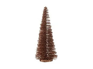 Albero di Natale artificiale in plastica marrone 5x5x15 cm