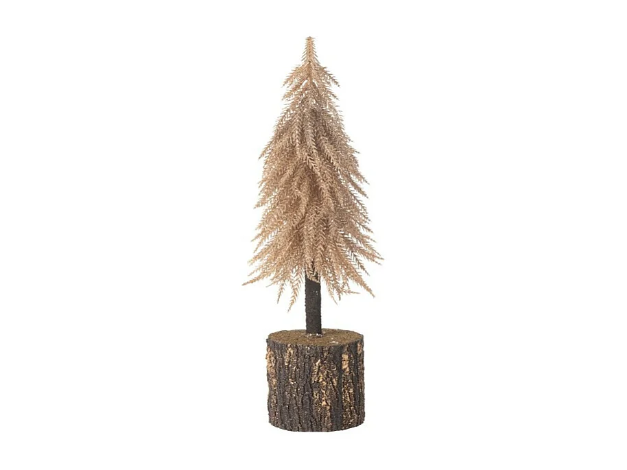 Albero di Natale artificiale in plastica color rame 14*14*45 cm