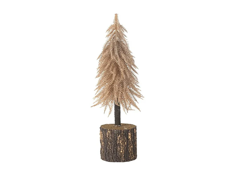 Albero di Natale artificiale in plastica color rame 14*14*45 cm
