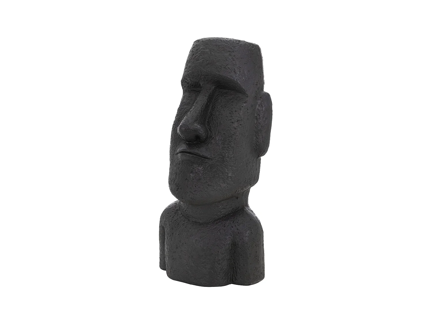 Estatua Moai Rapa Nui Isla de Pascua 26,5x19x53,5 cm escultura de jardín antracita