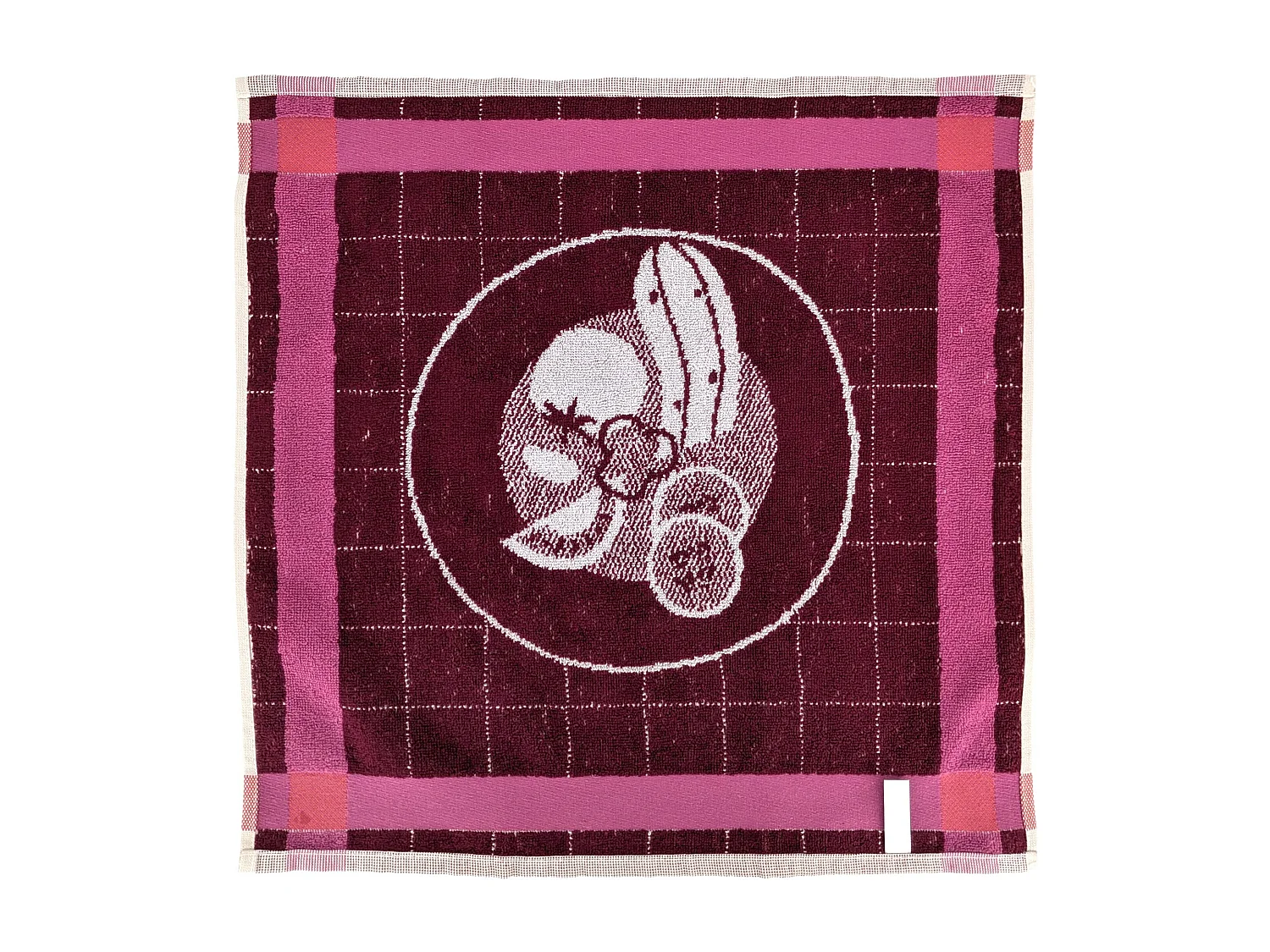 Lot de 2 torchons de cuisine 50x50 cm coton SALAD motif thème salade rose