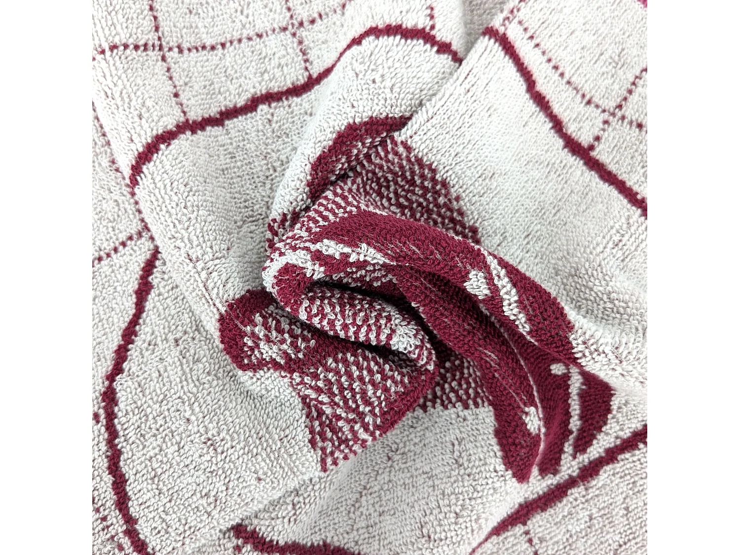 Lot de 2 torchons de cuisine 50x50 cm coton SALAD motif thème salade rose