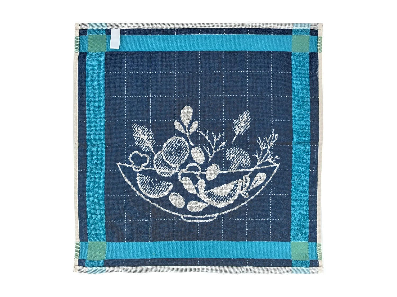 Lot de 2 torchons de cuisine 50x50 cm coton SALAD motif thème salade vert