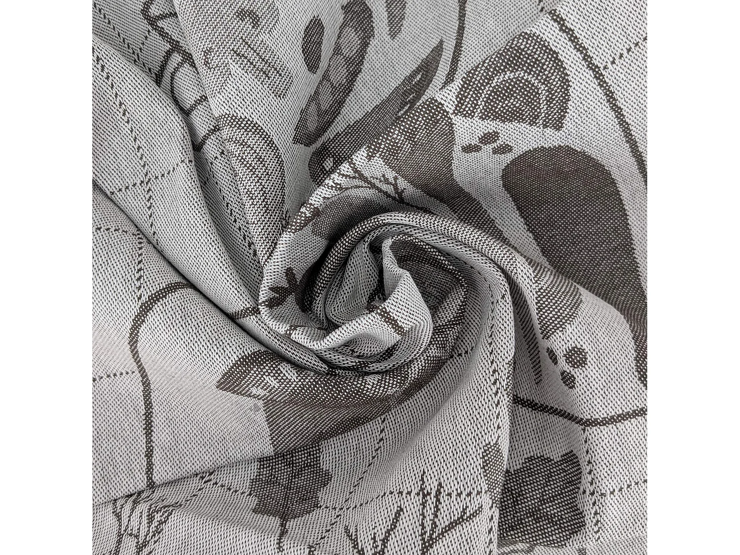 Lot de 2 torchons de cuisine 50x70 cm coton SALAD motif thème salade marron