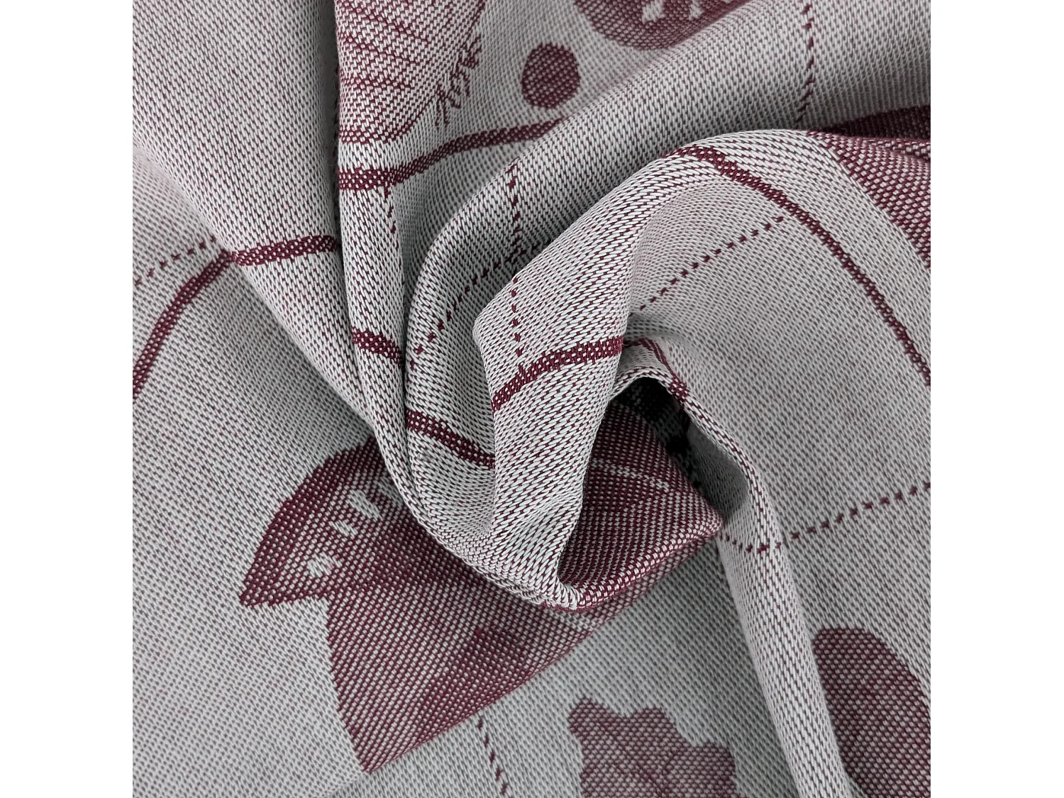 Lot de 2 torchons de cuisine 50x70 cm coton SALAD motif thème salade rose