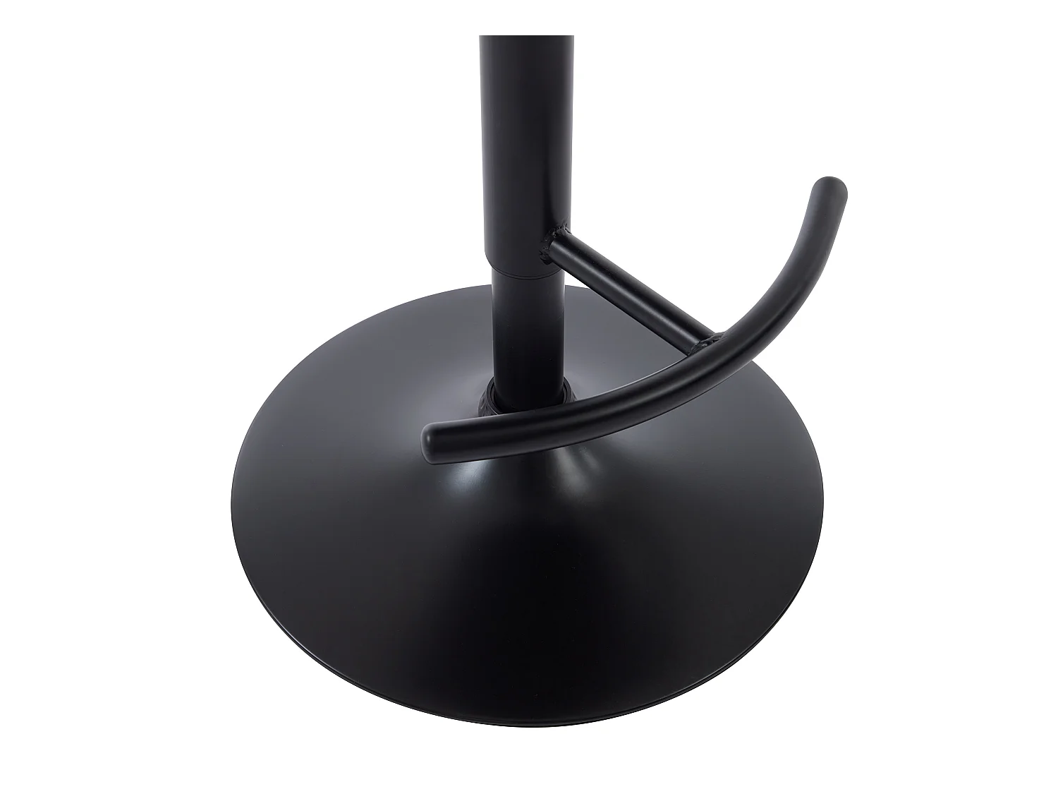 Set de 2 taburetes de bar de tela rizada, chapado de fresno y metal - Altura Ajustable - Blanco y Negro - JELSA