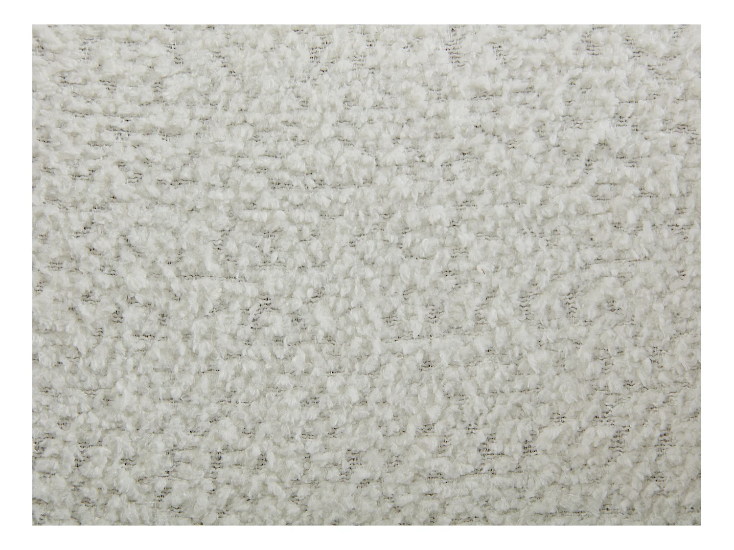 Set de 2 taburetes de bar de tela rizada, chapado de fresno y metal - Altura Ajustable - Blanco y Negro - JELSA